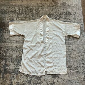 Vintage Victoria's Secret gold label Ivory White kimono robe‎